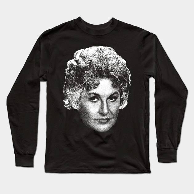 White Bea Arthur Vintage Long Sleeve T-Shirt by CakCulaiNabuiNabui